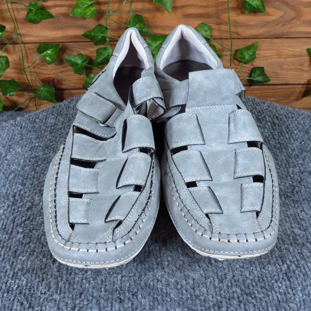 GBX Sentaur Mens Fisherman Sandal Size‎ 12 Casual Summer Walking Shoe Gray Suede